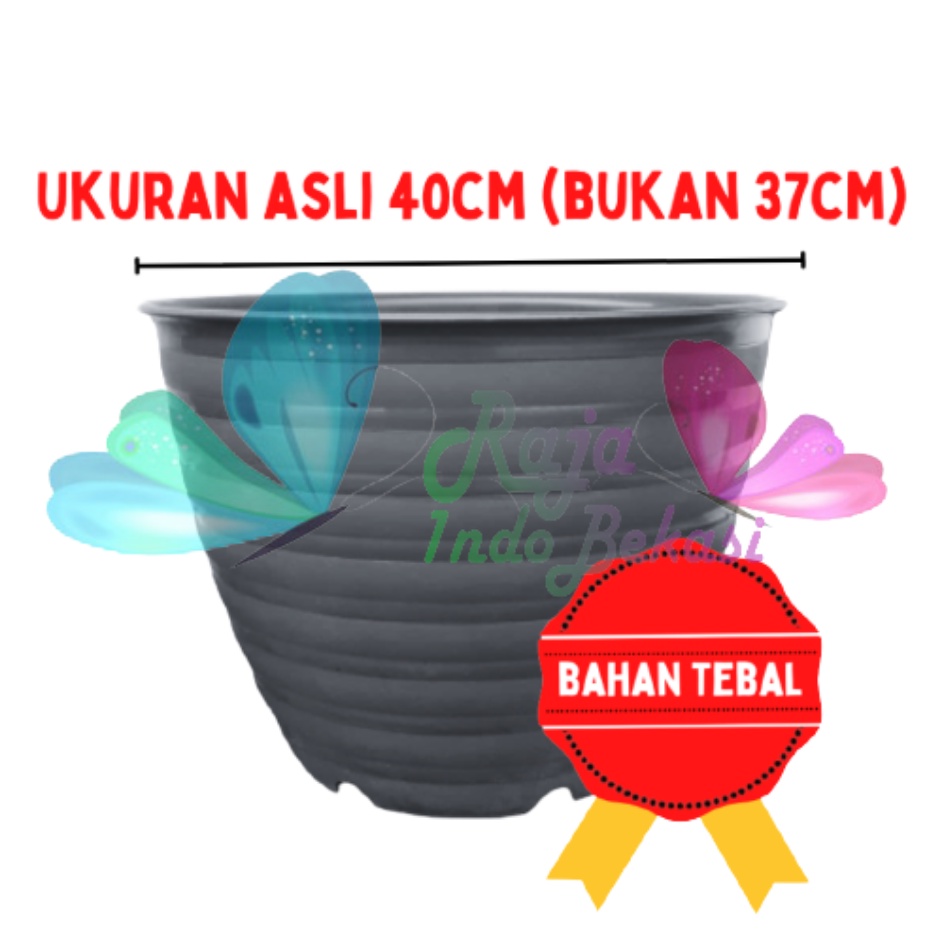 Rajaindobekasi Ori Pot Super Tawon 40 Cm Hitam Pot Plastik Bunga Tanaman Pot Tawon Jumbo Besar Putih Tebal Murah Grosir Pot Jumbo Besar Putih Tinggi Murah 40cm 50cm 60cm 70cm 100cm