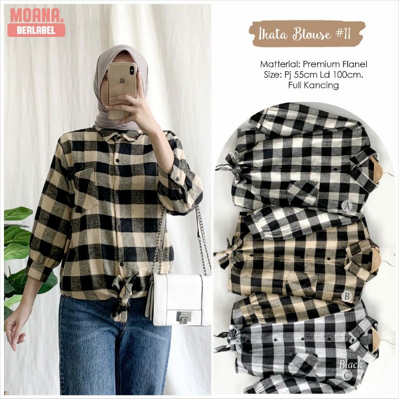 (NEW) BAJU BLOUSE WANITA FASHION MUSLIM // IKATA BLOUSE#18#20  BY MOANA-#11- kode (B)