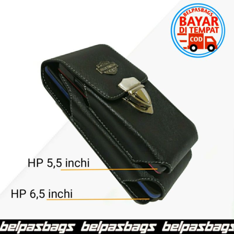 DOMPET SARUNG HP PINGGANG KULIT SINTETIS PRIA 2 SLOT 02