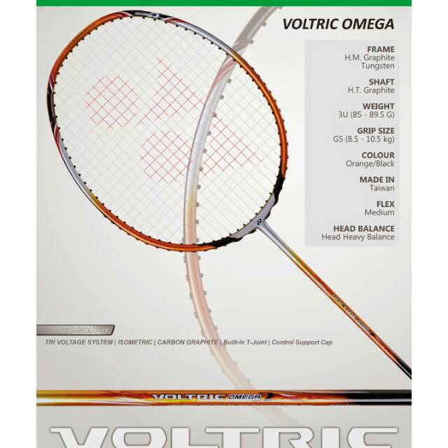 Raket Yonex Voltric Omega Original Made in Taiwan