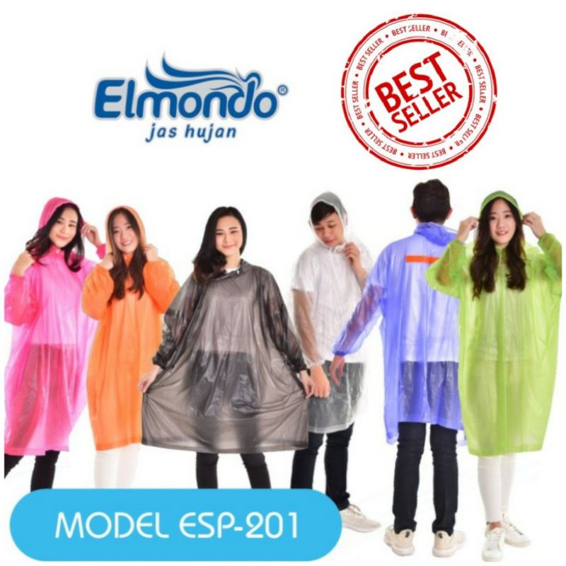 Jas hujan Ponco Lengan Dewasa / Travel / Trip/ Elmondo Ceria 201 Polos