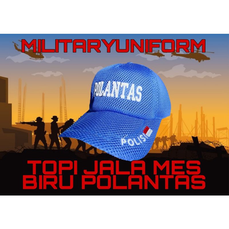 TOPI JALA MES BIRU POLANTAS TOPI POLISI LALULINTAS