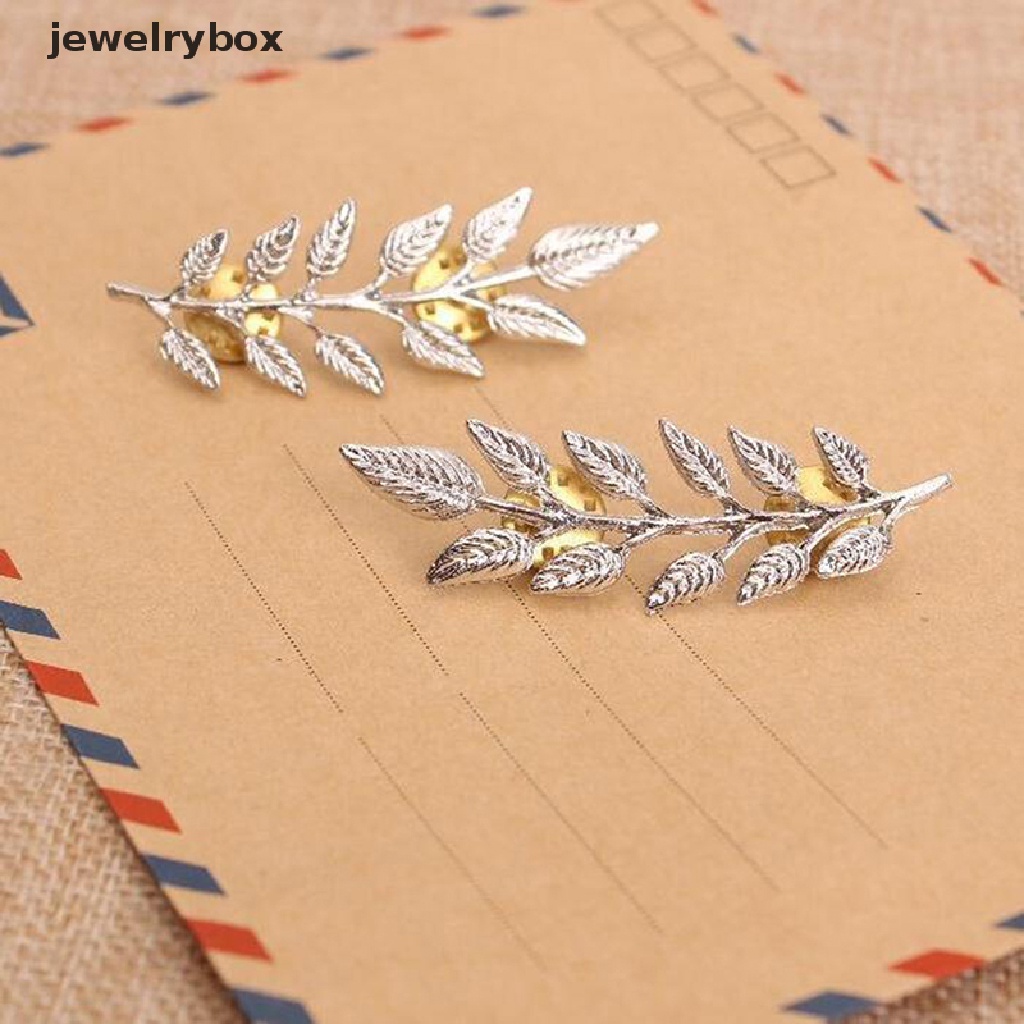 [jewelrybox] 1pasang Pohon Halus Daun Bros Pin Jean Kemeja Jas Kerah Pin Retro Broche Boutique