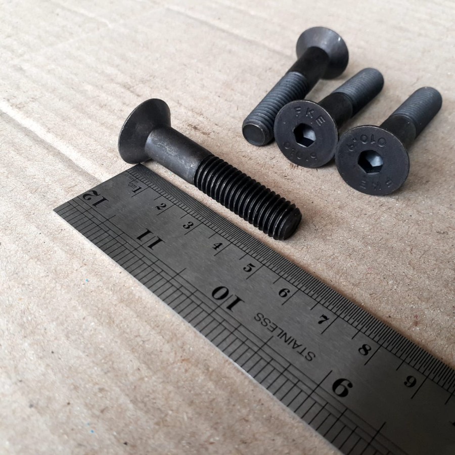 BAUT L M10X50 VERSENG / BAUT M10X50 BAJA COUNTERSUNK M10 X 50 - Tanpa Mur