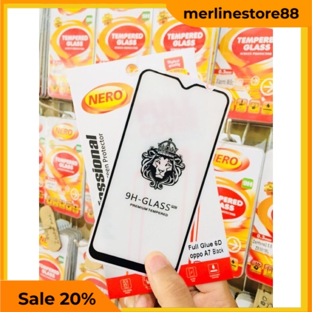 Tempered Glass Full Glue 6D Oppo Realme 3 PRO 3PRO Realme 3 Full Cover Screen Guard Nero ORI