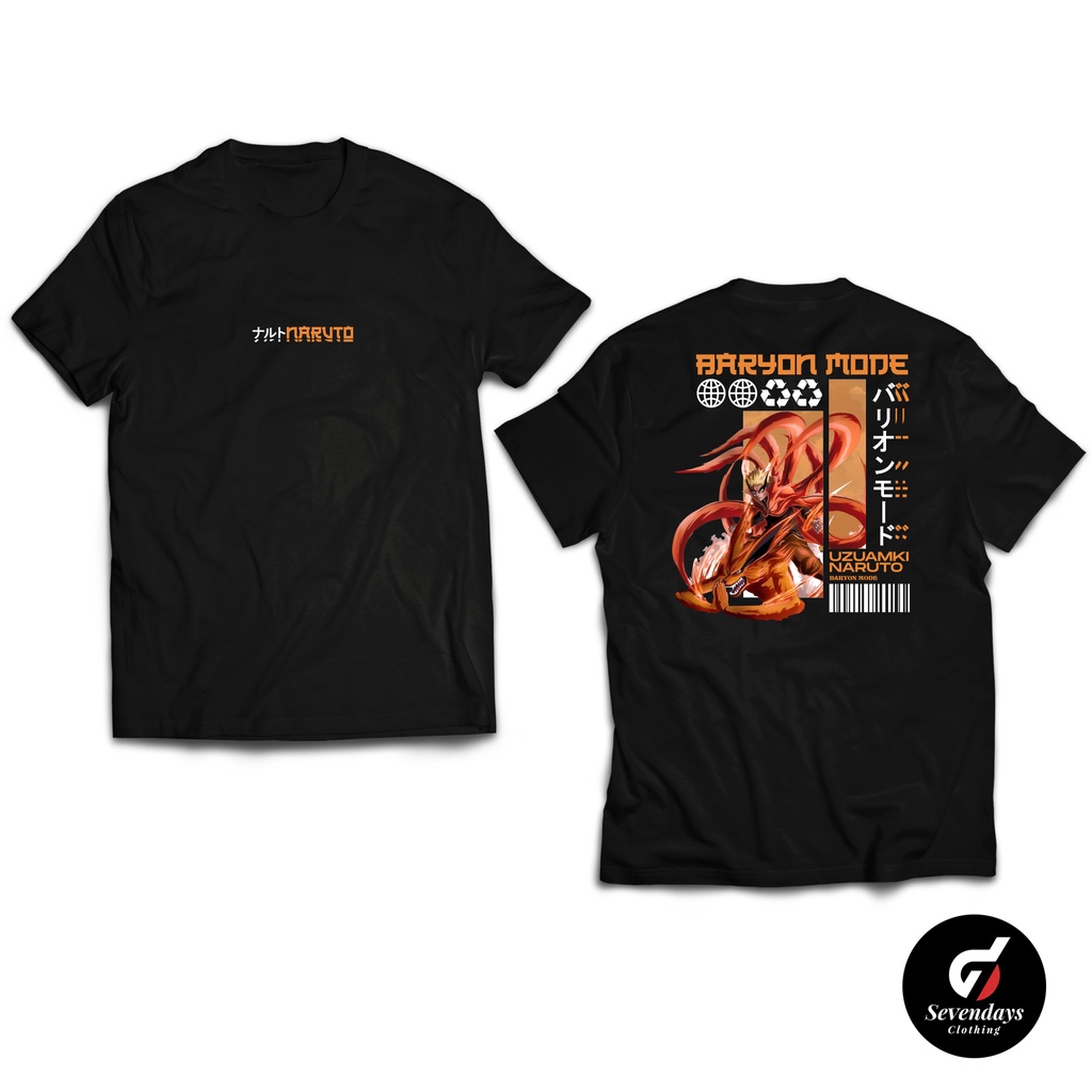 Kaos BARYON MODE NARUTO KURAMA T-SHIRT BORUTO THE NEXT GENERATION NARUTO ANIME MANGA KAOS JEPANG SEV