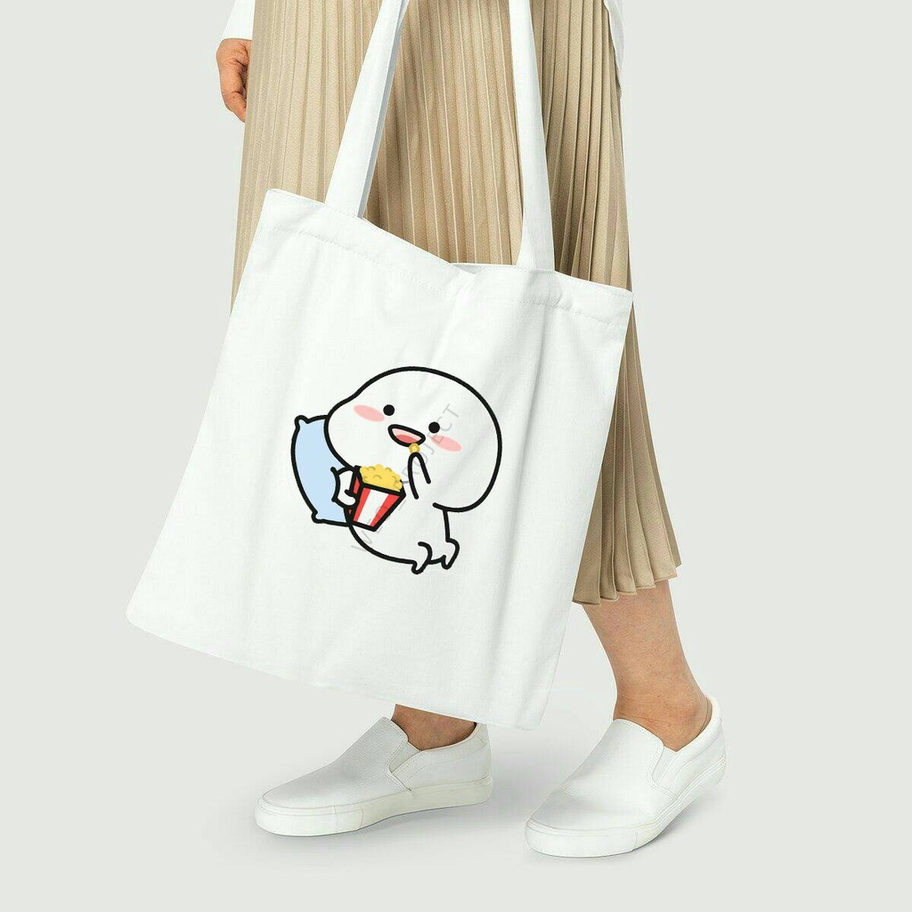 TOTE BAG KANVAS MURAH / TOTE BAG WANITA / TOTE BAG MOTIF PENTOL