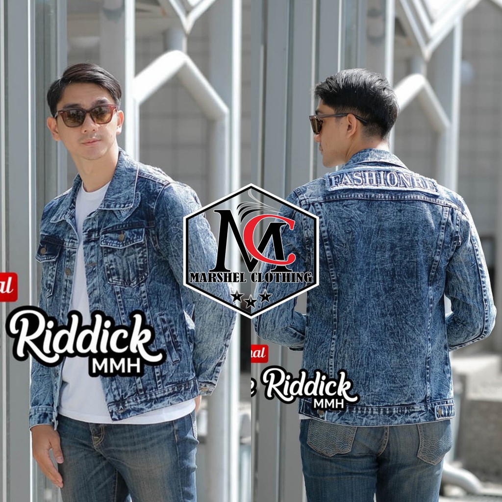 RCL - Jaket Jeans Pria Emblem Jeket Jins Denim Premium Emblem 04 Riddick MMH