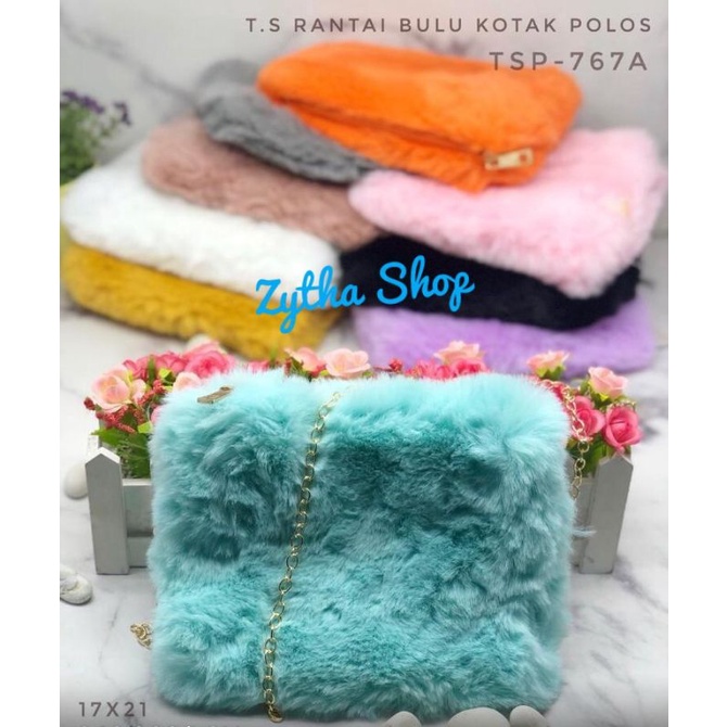 

Tas Selempang Bulu Kotak / Tas Bulu Halus / Tas Wanita / Tas Anak Perempuan