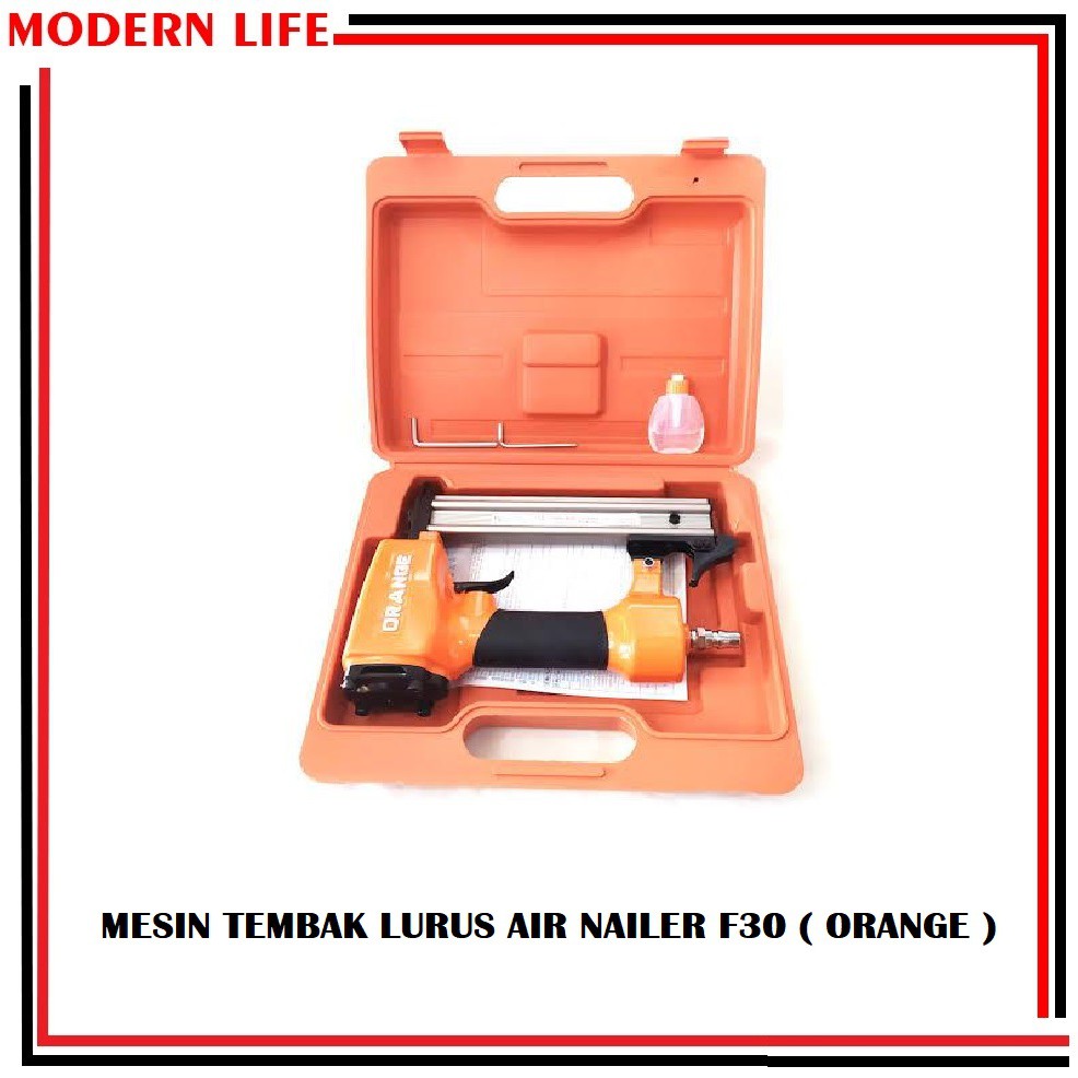 ORANGE F30 Mesin Air Nailer Steples Lurus Tembak Kompresor Angin F30