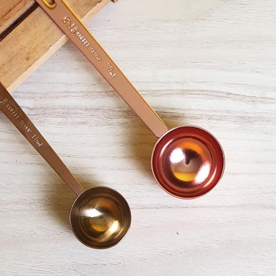 ❊ Sendok Kopi Pink Stainless 30 ml - Measuring Spoon Kopi Sendok Takar ✽
