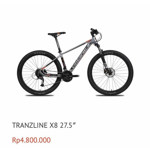 PACIFIC TRANZLINE X8 - 3X9 SPEED HIDROLIK 27.5 ALLOY SEPEDA GUNUNG MTB TRANZLINE X8 NEW GARANSI