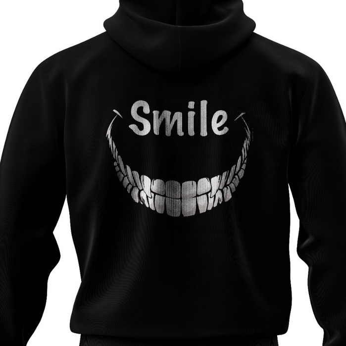 Public - Smile Zipper Hoodie - Hoodie Pria dan Wanita