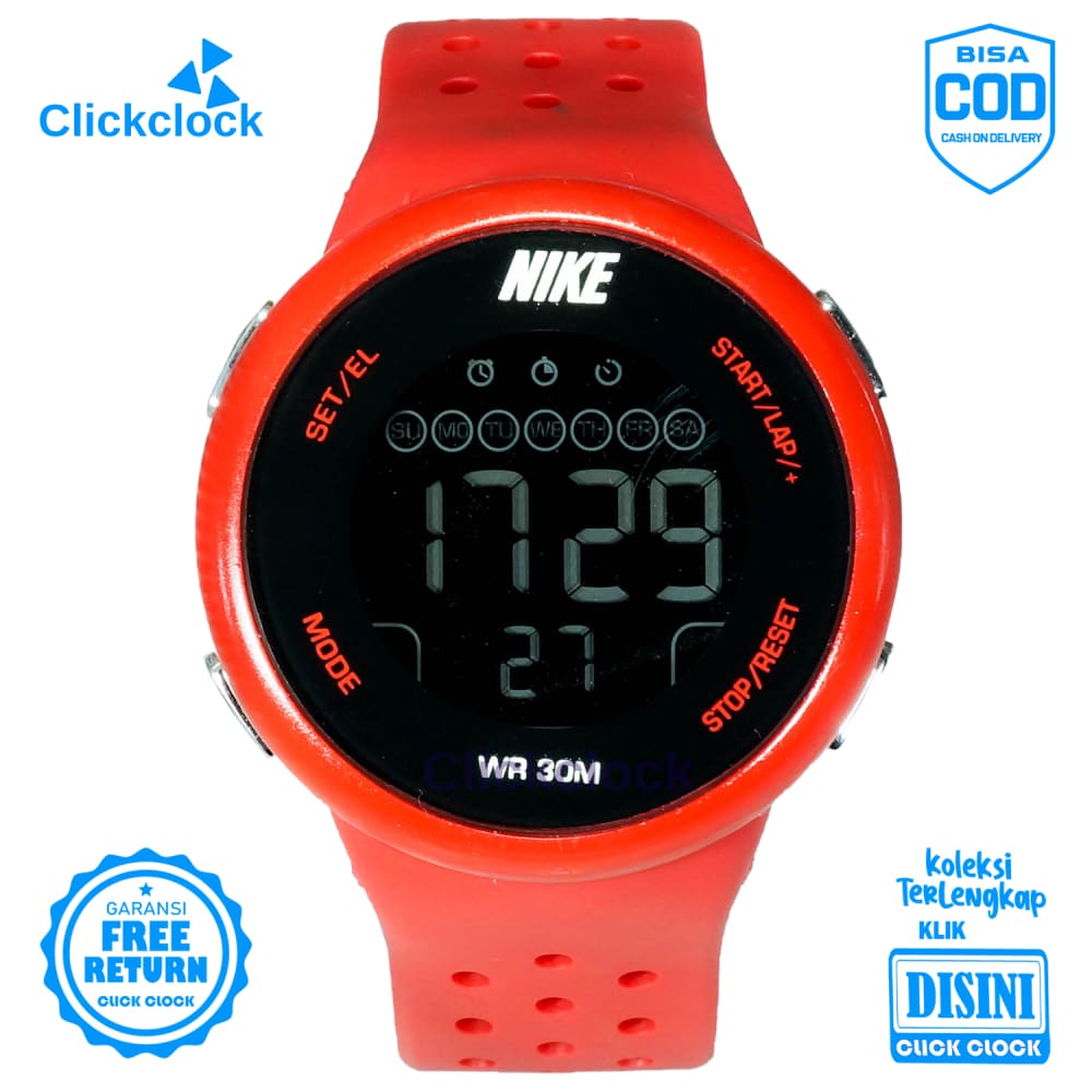 Jam Tangan Digital Unisex Sporty Karet Digital Nike B-001 Watch Original Keren