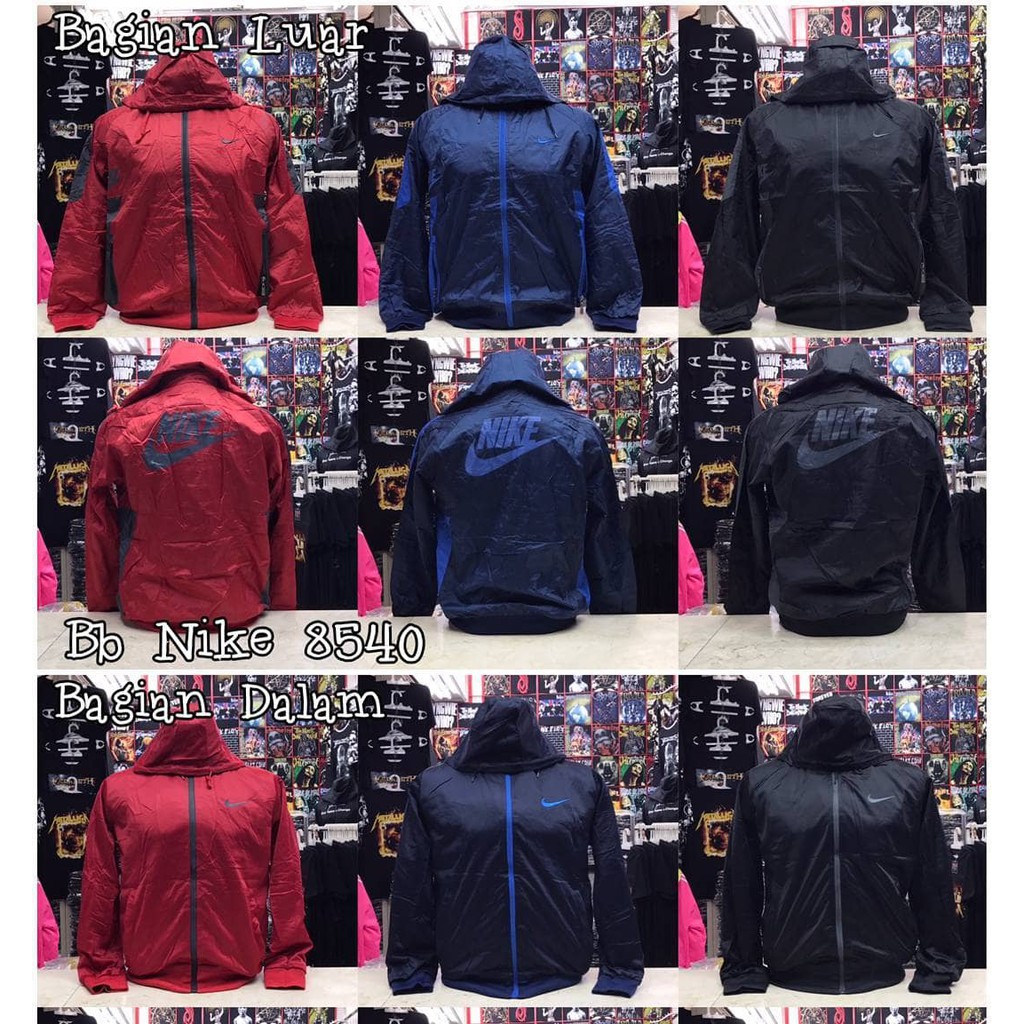 SALE... Jaket Parasut BB Bolak Balik Gunung Nike 8540 Grade Ori Outdoor Sport