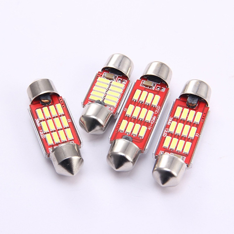 1pc Lampu LED Canbus Festoon C5W 31mm 36mm 39mm 41mm 5000K Warna Putih Untuk Interior Mobil