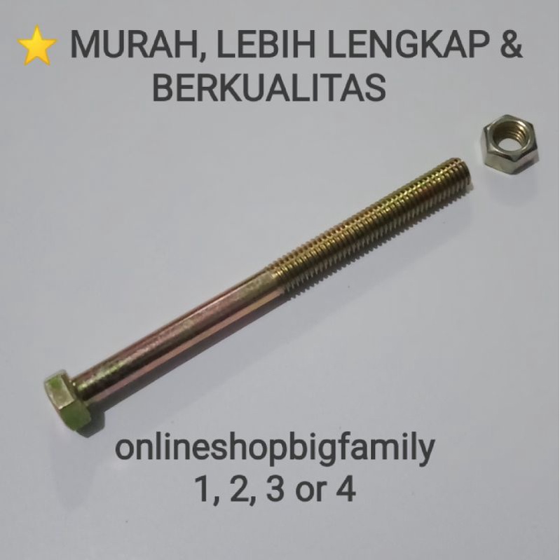 BMK M8X100 (DRAT 12, PANJANG 10 CM)