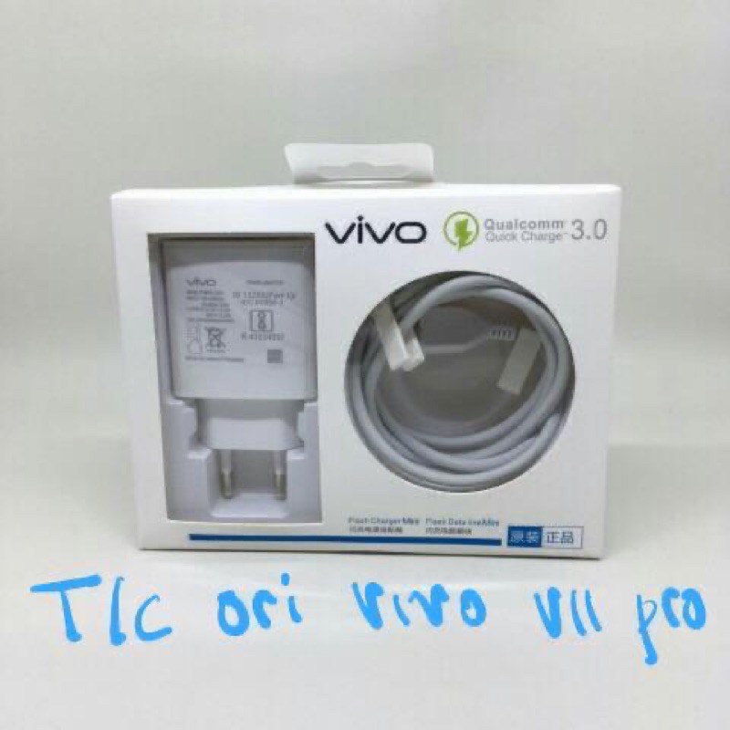 Charger ViVO V11 Pro Original Dual Engine Fast Charger Micro USB Qualcomm QC 3.0