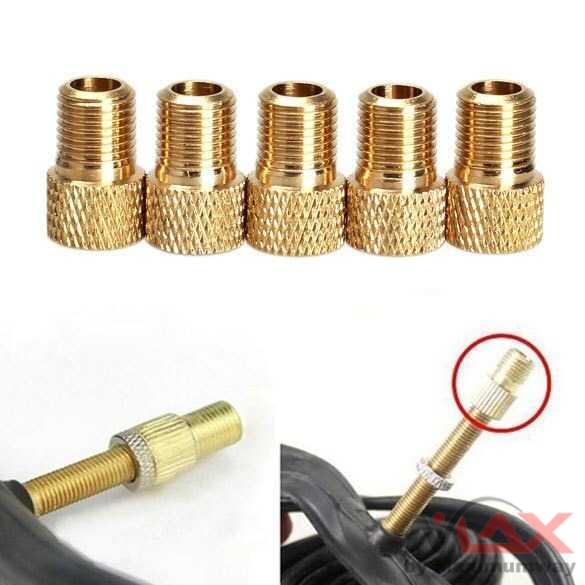 Konektor Pompa Valve Pentil Ban Sepeda Presta to Schrader 10PCS - EV23 Warna Gold