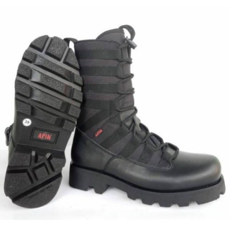 SEPATU PDL NINJA SOL RADIAL/KOMANDO/WEBA APIK KULIT ASLI SEPATU PDL DINAS TNI POLRI SECURITY