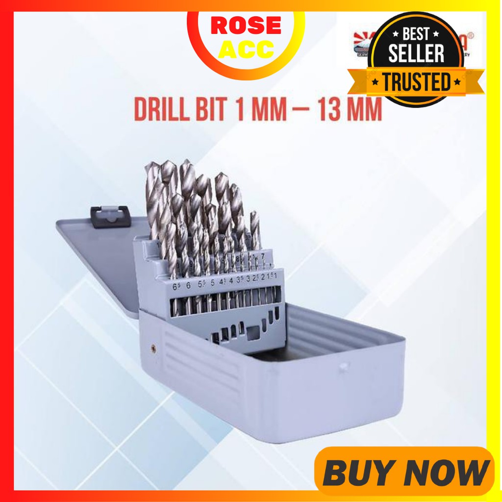 mata bor set besi HSS / alumunium 25pcs Fujiyama