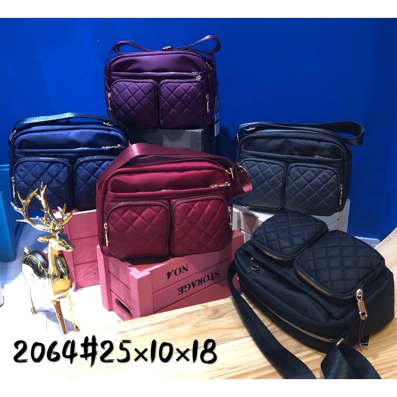 Tas Wanita Import Jinjing dan Selempang BOBO BB2064 2064 Bordir Bahan Parasut Kualitas Super High Qu