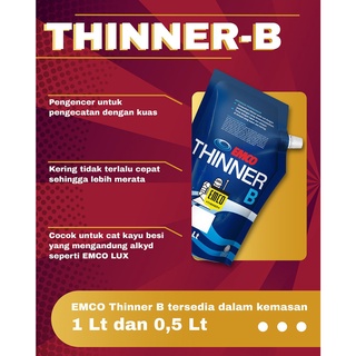 Jual Thinner B EMCO 0.5 Liter Tinner Pengencer Cat Tiner B Emco ...