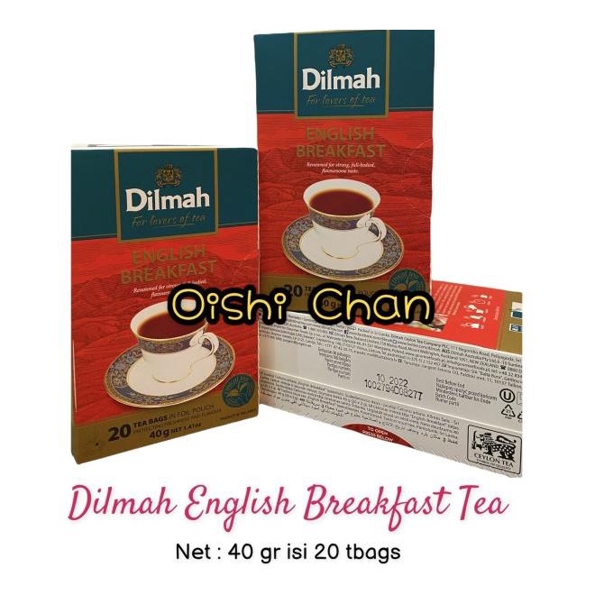 

(BISA COD) Teh Dilmah English Breakfast 20 bags - 40gr STOK TERBATAS Kode 230