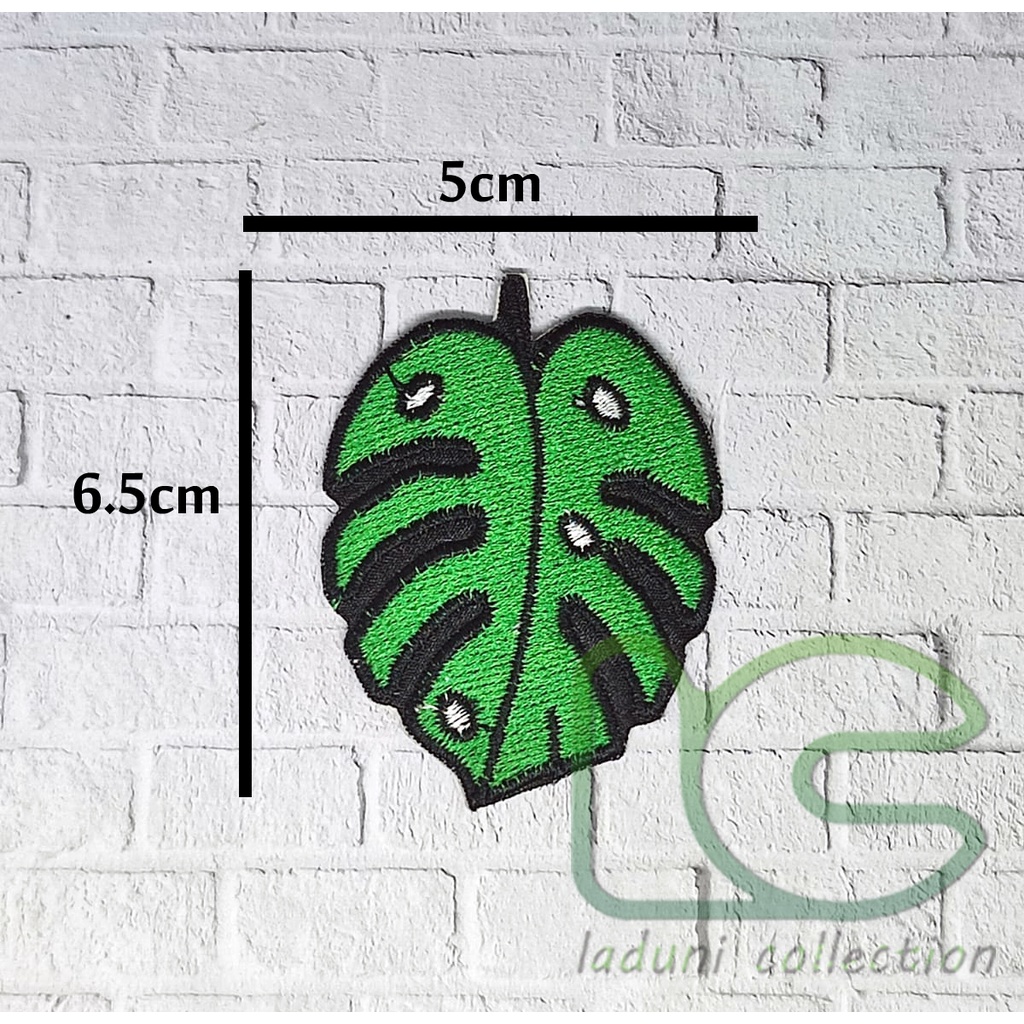 PATCH BORDIR DAUN MONSTERA / PATCH BORDIR TEMPEL MONSTERA