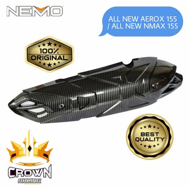 Cover Knalpot Carbon Nemo All New Aerox 155 / All New Nmax 155 Nemo