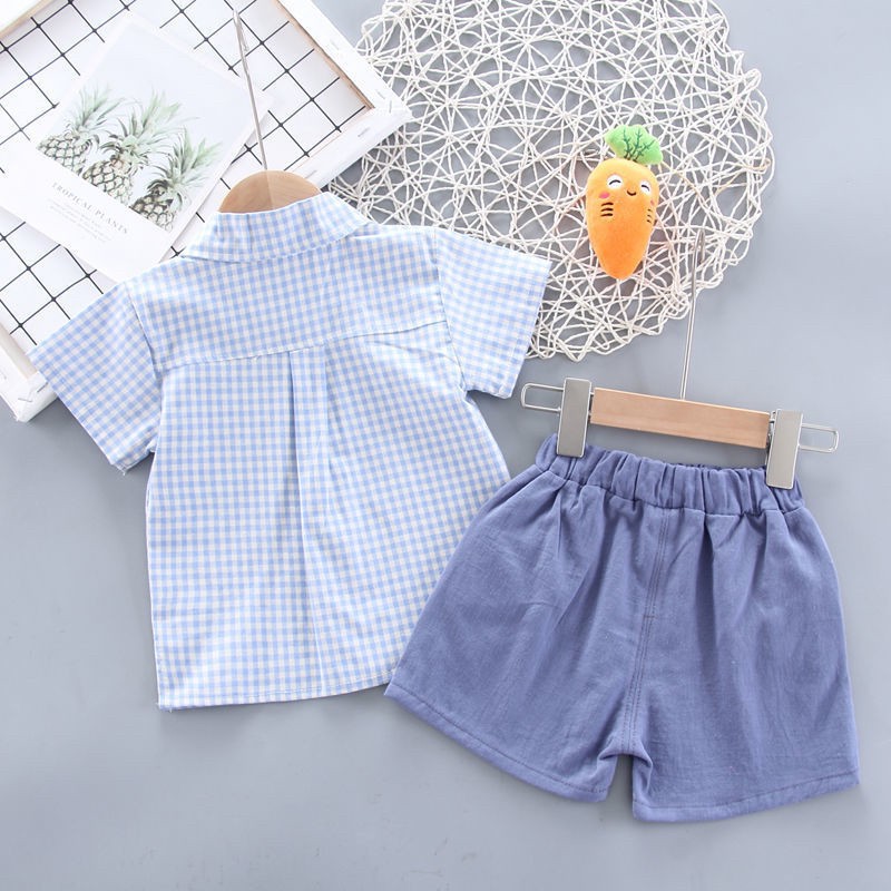 1-5thn | Setelan Tshirt + Celana (1 set) Laki-laki Bayi Anak Pakaian anak Kaos Bayi L
