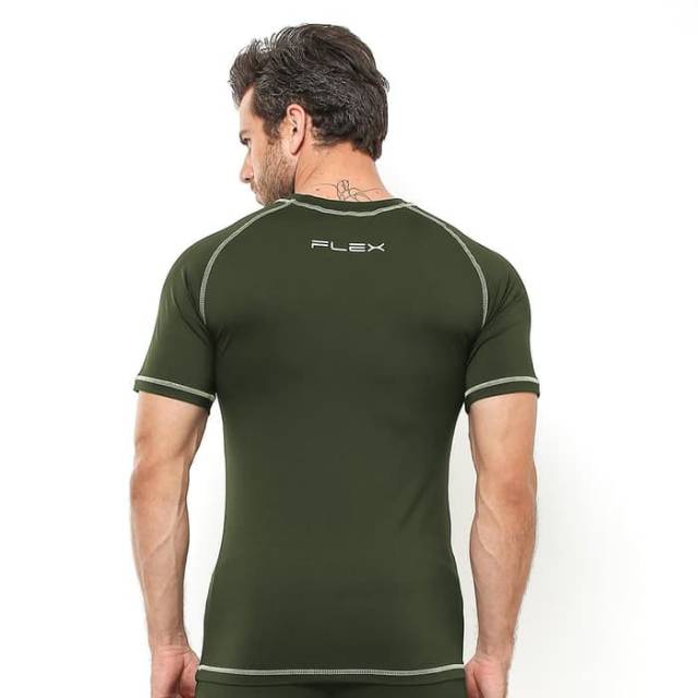 FTS-021AR Kaos sport fitness bodyfit FLEX army