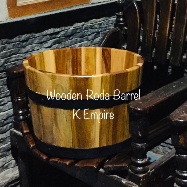 Ember Kayu Spa Barrel Gentong Kayu Rendam Kaki Ember Kayu Spa Barrel Gentong Kayu Rendam Kaki