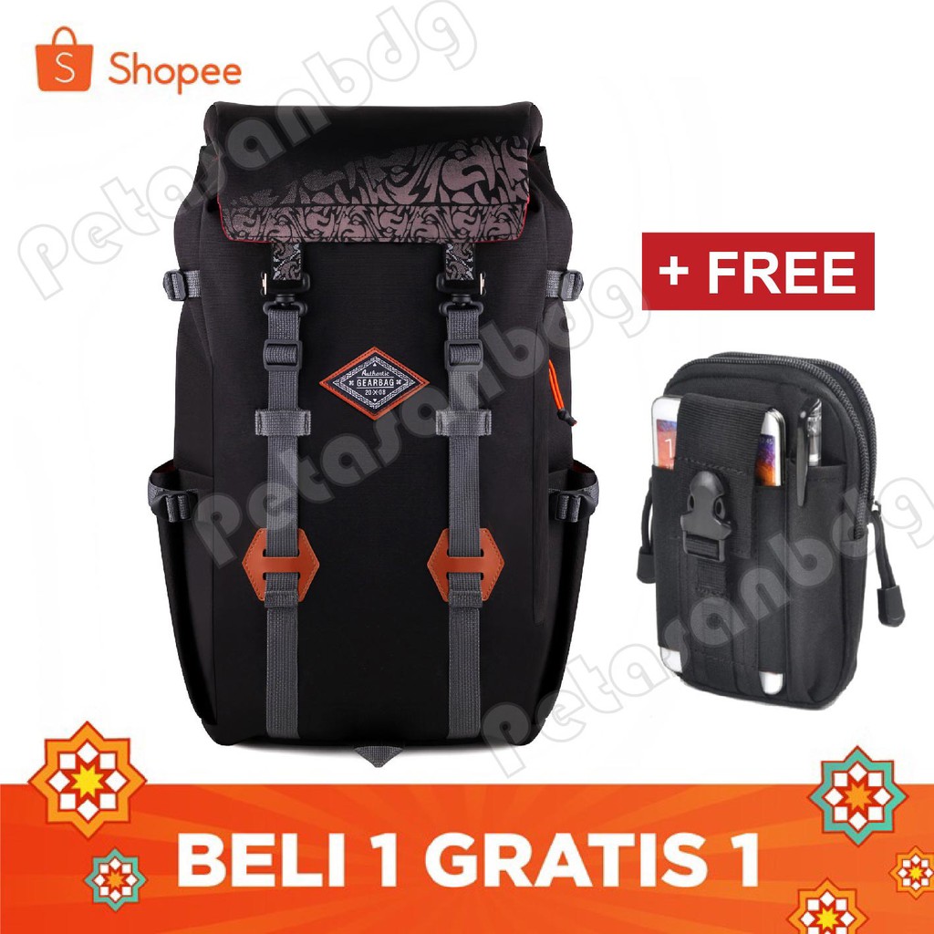 PTS -Gear Bag Eternity Mountaineering Backpack - Black + FREE Tactical Molle Import