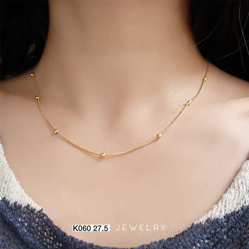 COD! kalung titanium wanita model chocker bijilada rantai belut anti karat import