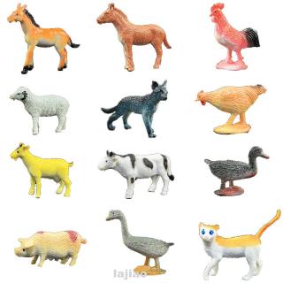 20 Pcs Mini Jungle Animal Toys Set Realistis Liar  Hewan 