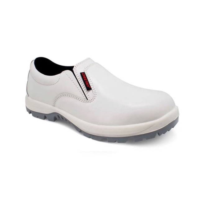 Safety shoes cheetah warna putih