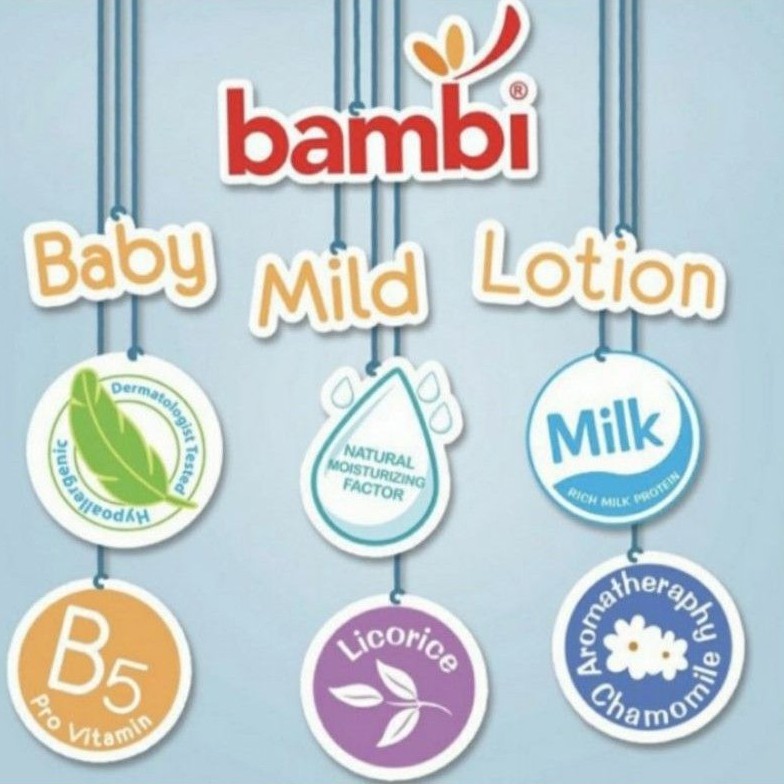 BAMBI Mild Lotion 100ml Baby Body Lotion Losion Bayi