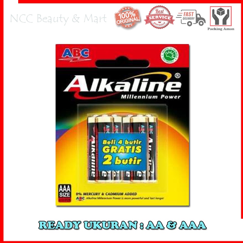 * NCC * ABC Alkaline Baterai AA dan AAA Batu Batere A2 A3