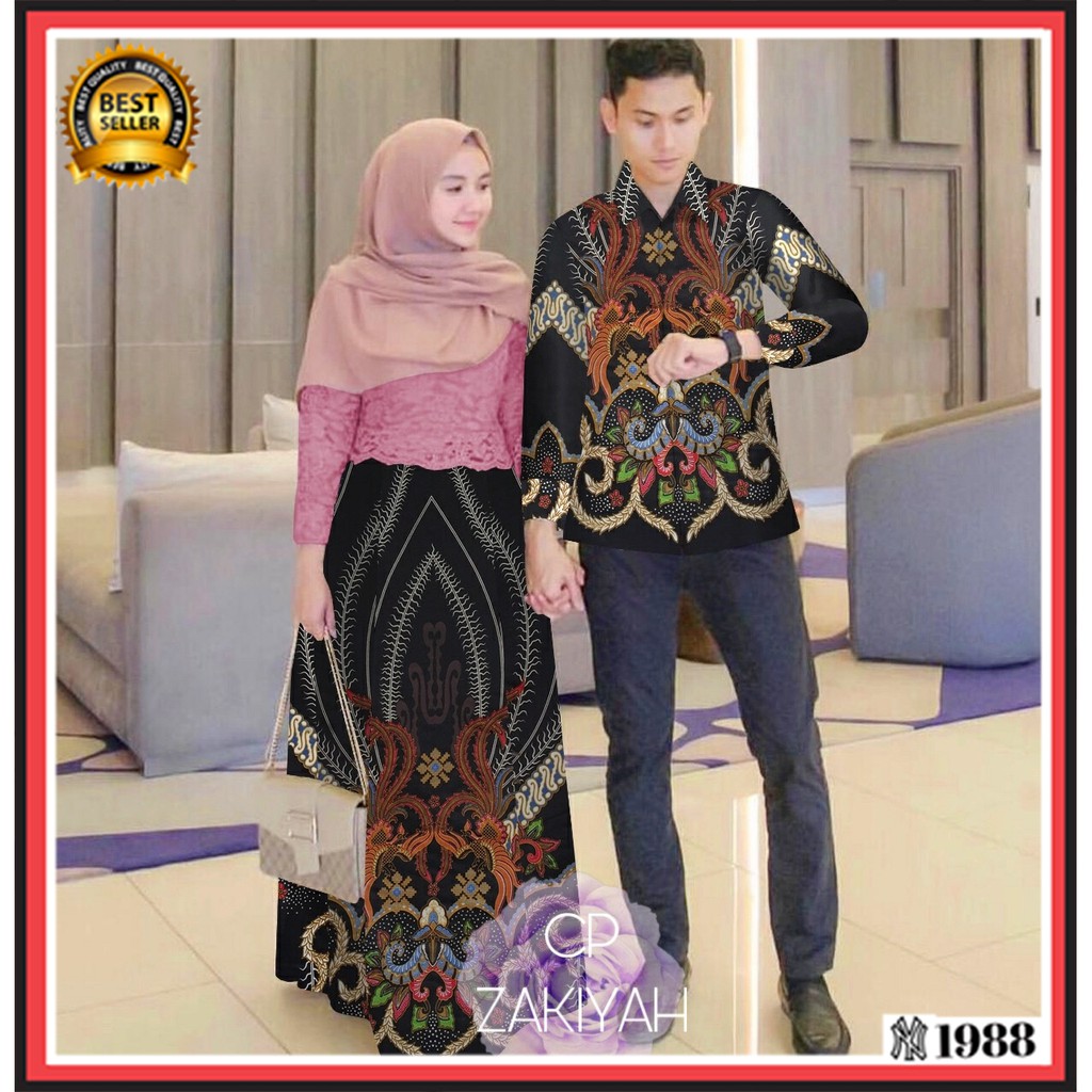 BAJU GAMIS COUPLE KELUARGA PASANGAN PACAR BAJU COUPLE KONDANGAN-kebaya couple-batik couple brukat