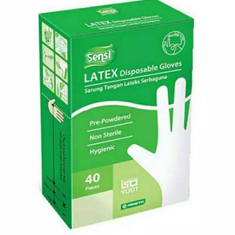 Sarung Tangan Latex /Handscoon Sensi Size S 40's