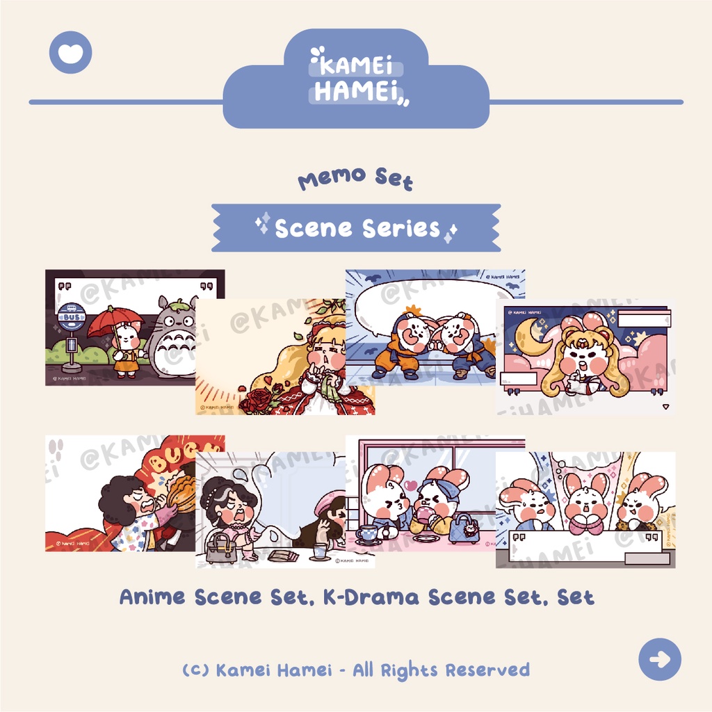 

Scene Memo Set | Kamei Hamei Scene Series