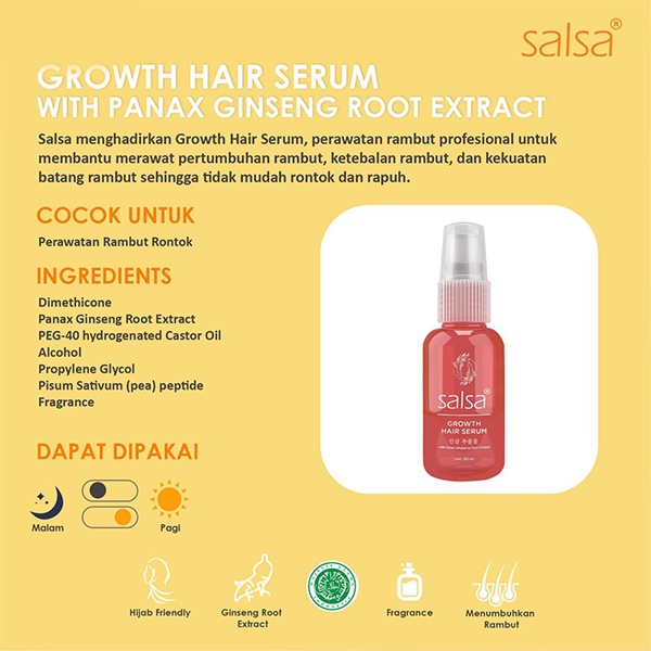 SALSA Hair Serum Rose Spray | Keratin Repair | Growth  80ml