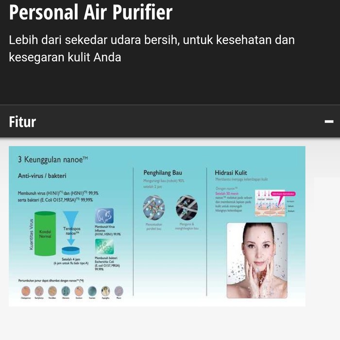 Air Purifier Panasonic FPXM35 / Air Purifier Panasonic Hepa Nanoe