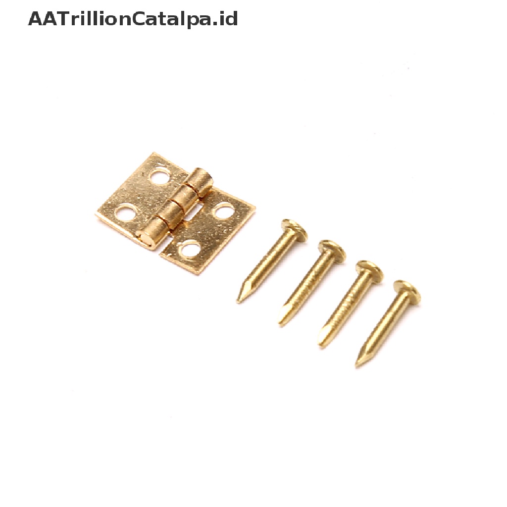 Aatrillioncatalpa 20pcs Engsel Mini Bahan Metal Untuk Furniture Rumah Boneka 1 / 12