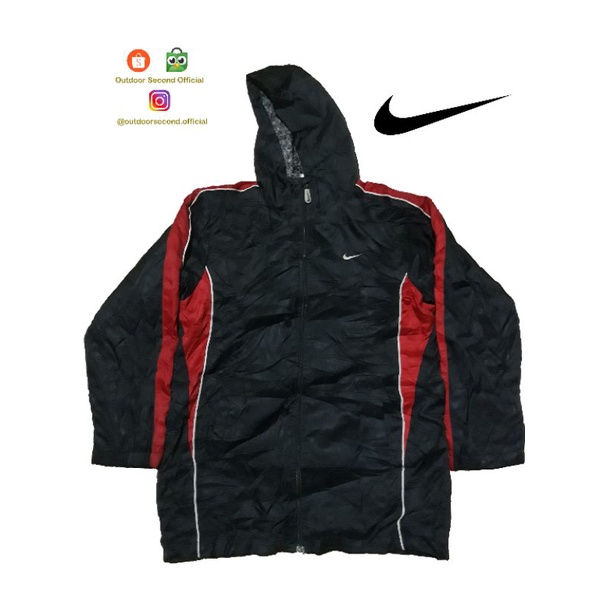 jaket outdoor nike big logo serpa tebal waterproof windbreaker second origini pl jaket pria