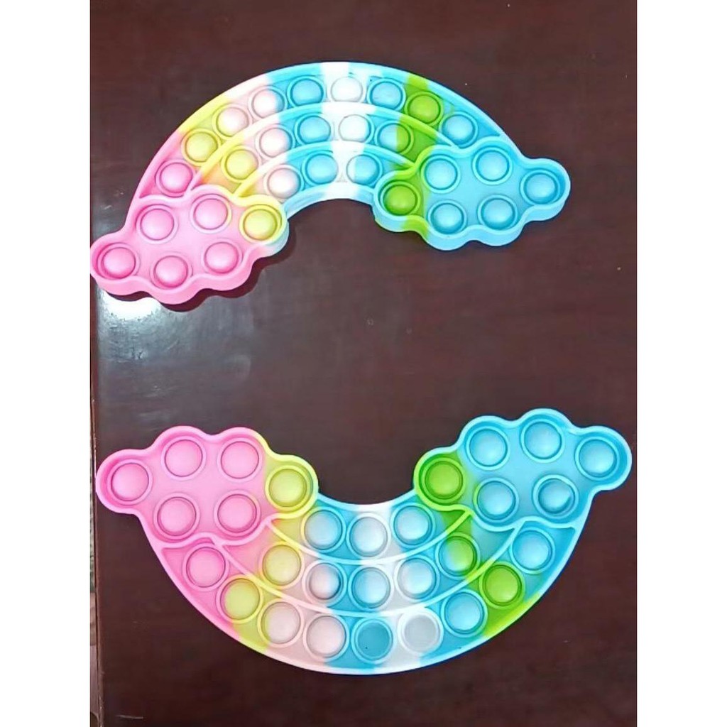 Pop It Rainbow Unicorn Fidget Toy Langka Murah Berkualitas Unik Mainan Edukasi Edukatif Free Gundu-awan