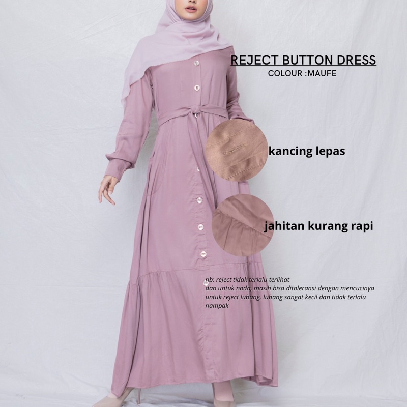 Reject Dress Mewah | Button Dress Maufe