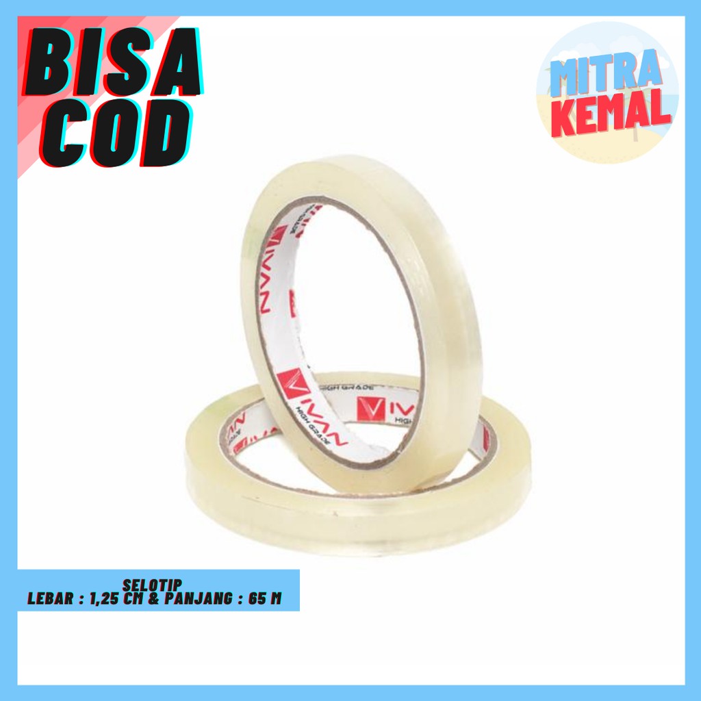 

Isolasi / Selotip / Solatip - 1,25 Centimeter x 65 Meter