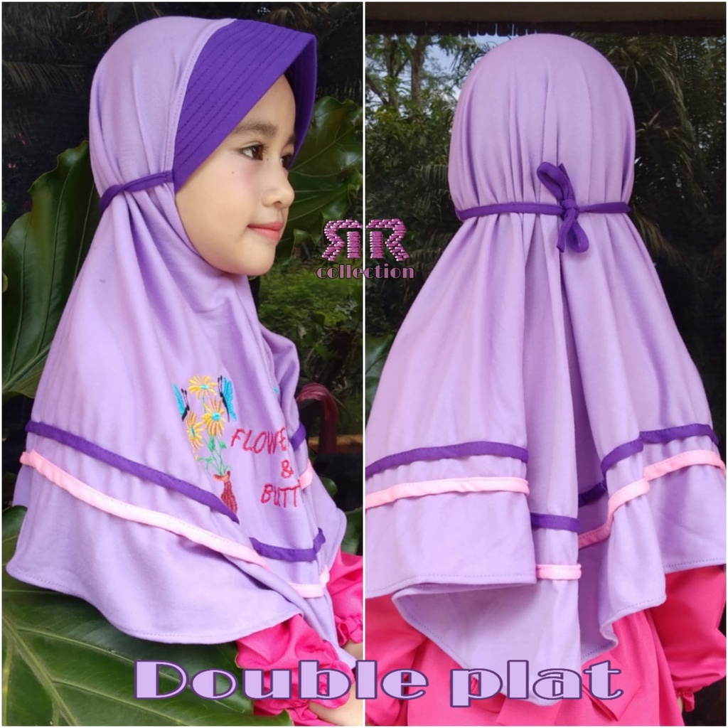 Jual HIJAB JILBAB KERUDUNG ANAK SD DOUBLE PLAT TALI ALMERRA STORE ...